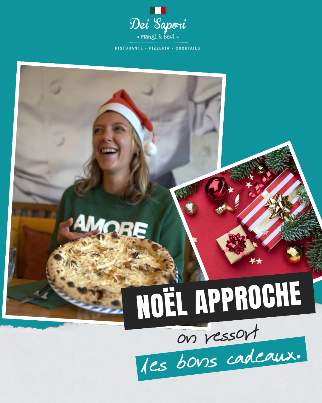 Pour Noël 2025, offrez un bon cadeau Dei Sapori : une pause italienne à La Roque-sur-Cèze